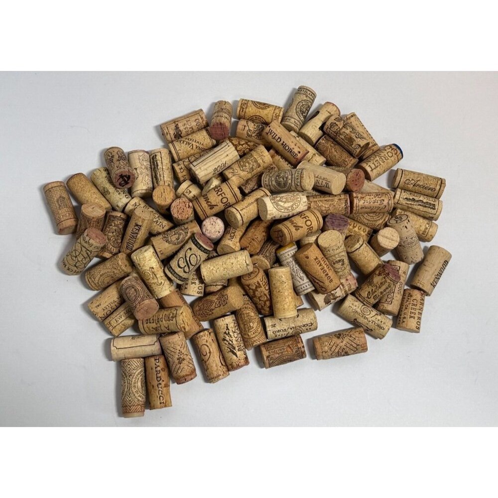Used Wine Corks Lot of 100 All Natural Cork -  Fine Wine, No Foam, No‎ Champagne